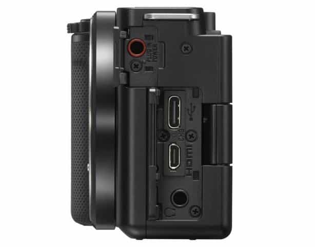 các cổng kết nối trên Sony ZV-E10