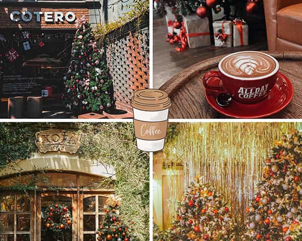 Các quán cafe luôn là địa điểm chụp ảnh giáng sinh đẹp
