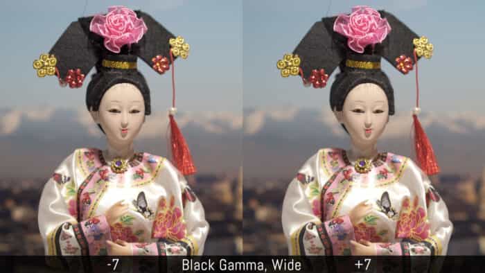 Black Gamma có thể điều chỉnh trong khoảng ±7 bước