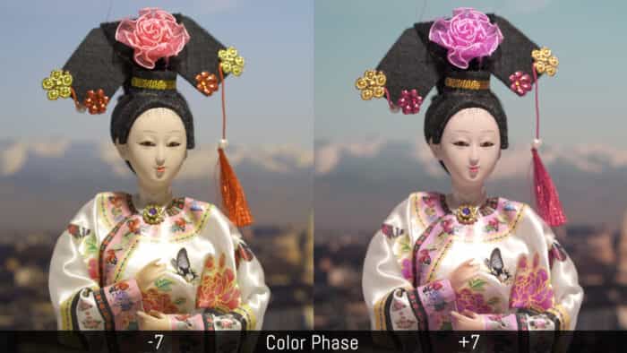 Color Phase dịch chuyển giữa tông đỏ và xanh