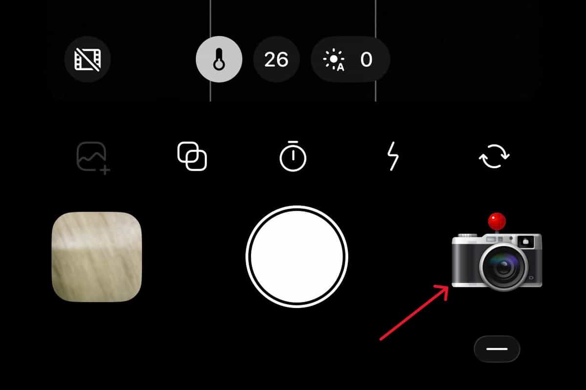 Nhấn chọn vào hình camera để lựa chọn khung hình