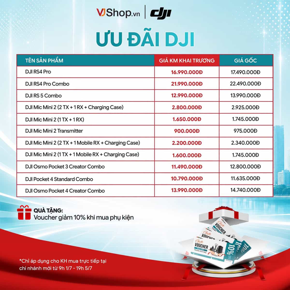 Ưu đãi DJI tại VJShop