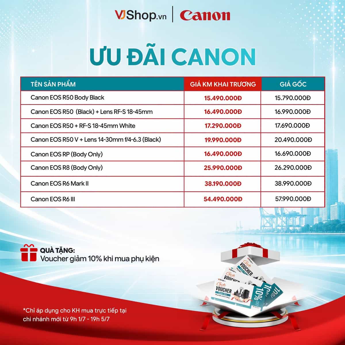 Ưu đãi Canon tại VJShop