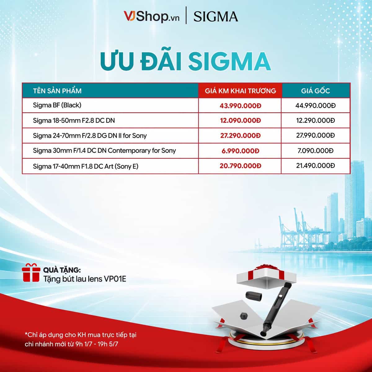 Ưu đãi Sigma tại VJShop