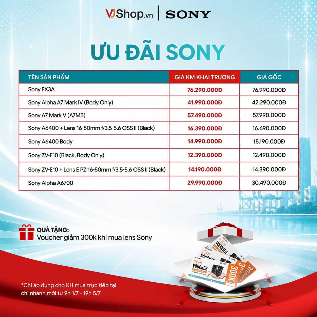 Ưu đãi Sony tại VJShop