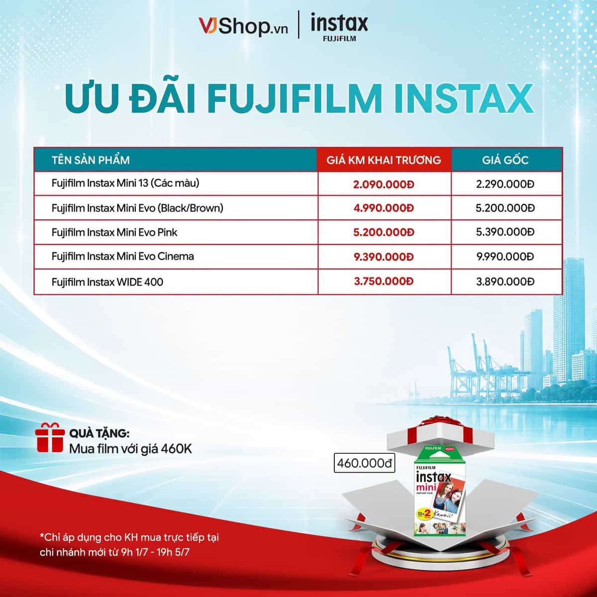 Ưu đãi Fujifilm Instax tại VJShop