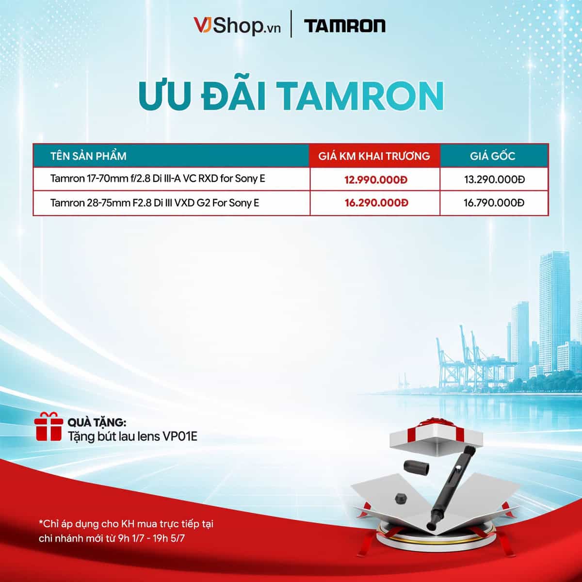 Ưu đãi Tamron tại VJShop