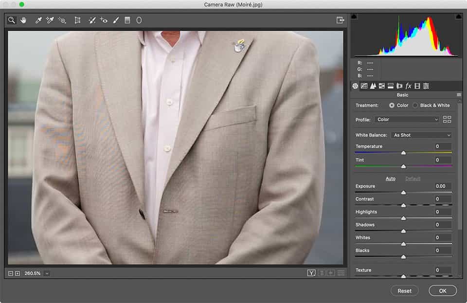 khử Moiré trong photoshop