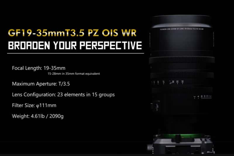 Ra mắt Fujifilm GF19-35mmT3.5 PZ OIS WR với tiêu cự siêu rộng