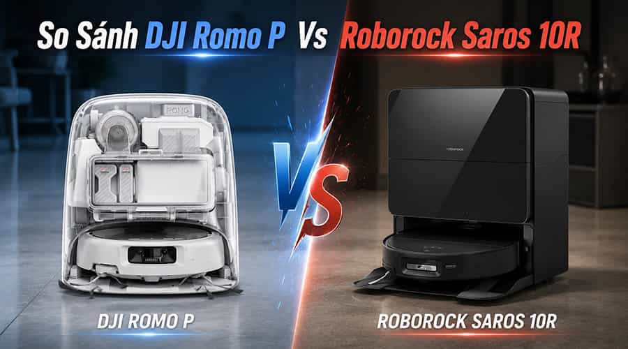 So Sánh DJI Romo P Vs Roborock Saros 10R: Robot Nào Tránh Vật Cản Tốt Hơn?