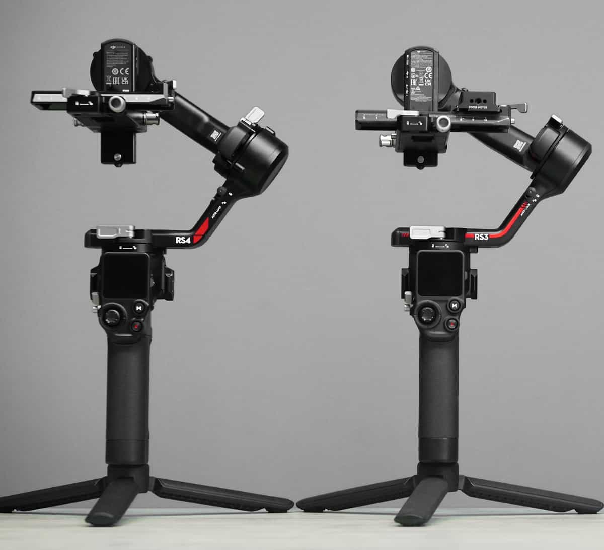 So sánh màn hình DJI RS4 vs RS3